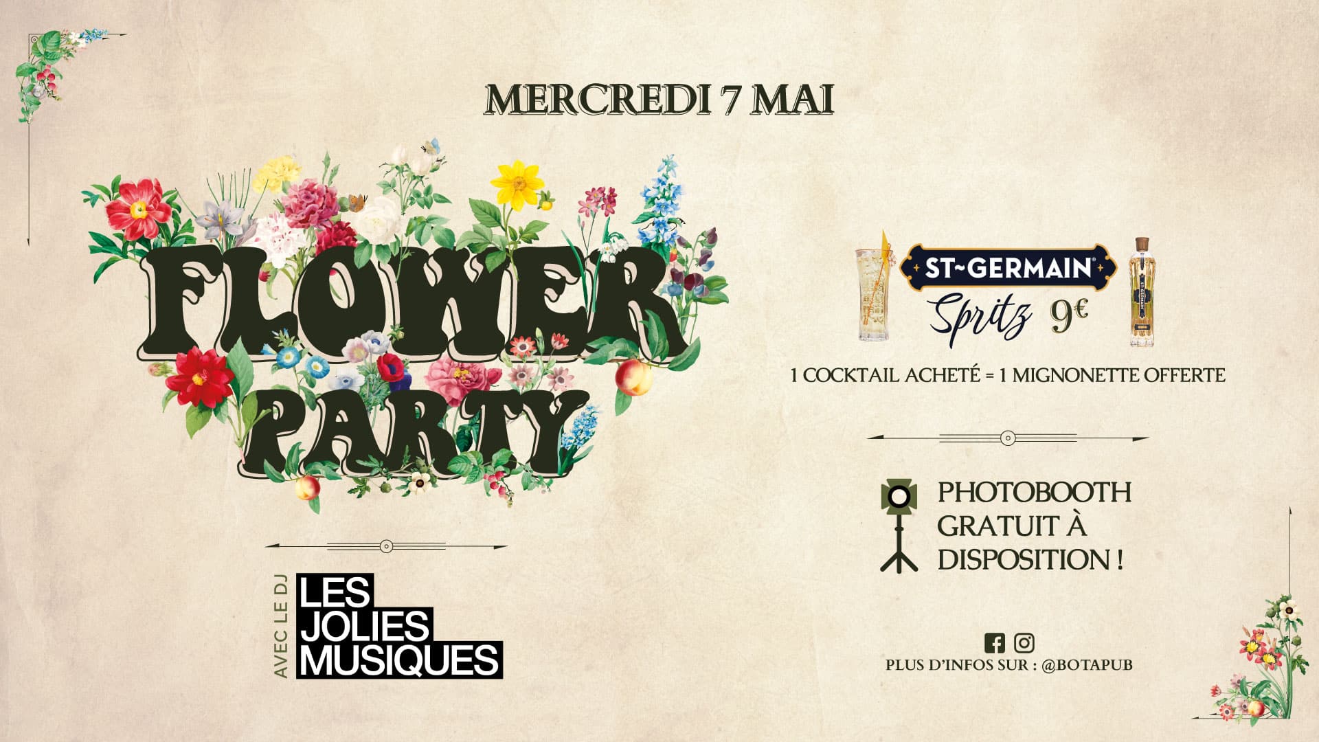 flower party bota pub